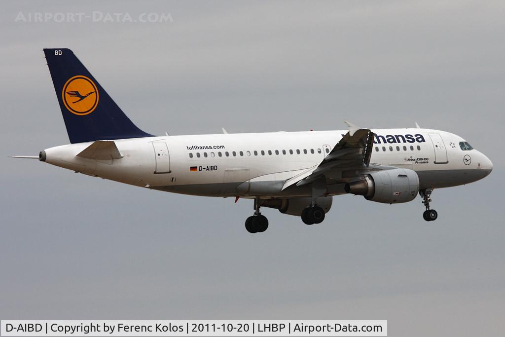 D-AIBD, 2010 Airbus A319-112 C/N 4455, Ferihegy