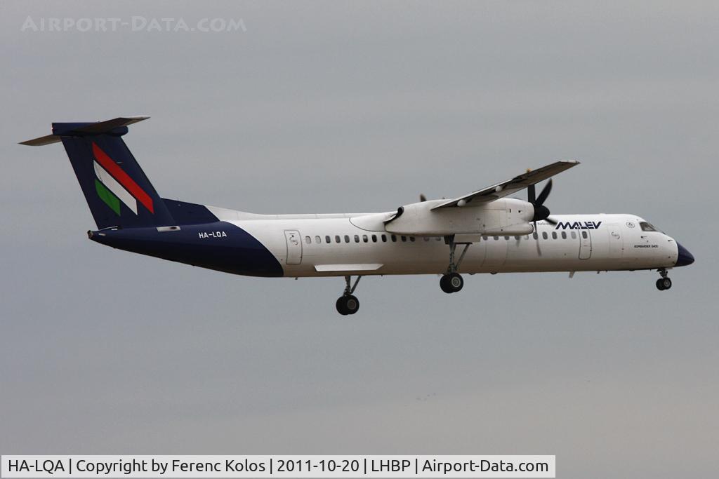 HA-LQA, 2001 De Havilland Canada DHC-8-402Q Dash 8 C/N 4062, Ferihegy