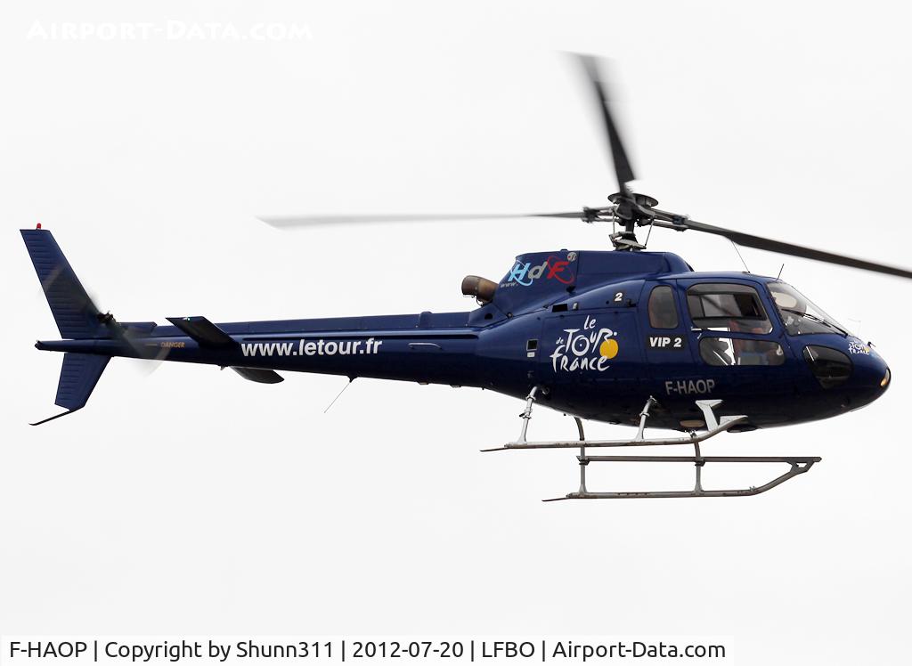 F-HAOP, Aerospatiale AS-350B-2 Ecureuil C/N 2557, Used for 'Le Tour de France' 2012