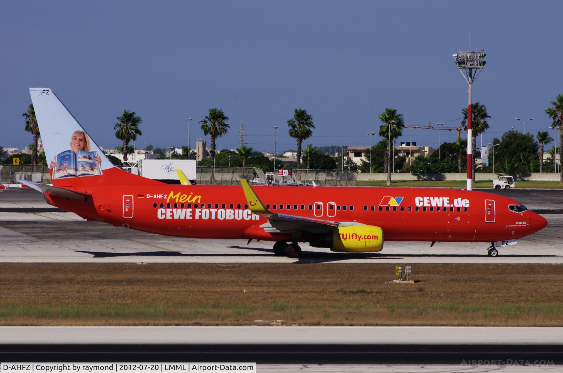 D-AHFZ, 2001 Boeing 737-8K5 C/N 30883, B737-800 D-AHFZ Tuifly in special colours visited MaltaSeen here taxying out for departure.