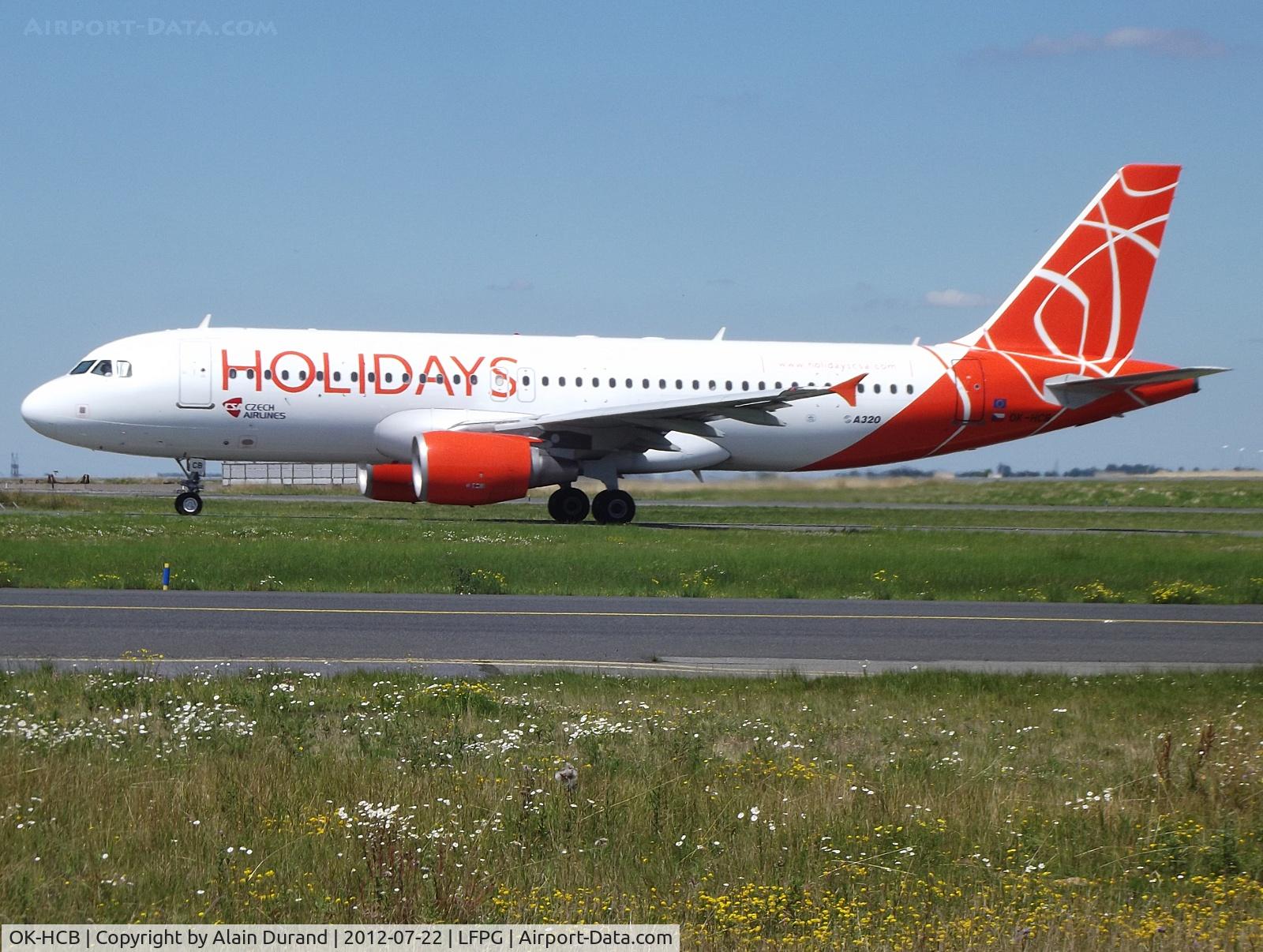 OK-HCB, 2004 Airbus A320-214 C/N 2180, On lease by ILFC, one of four A320s making up the fleet of Holidays Czech Airlines.