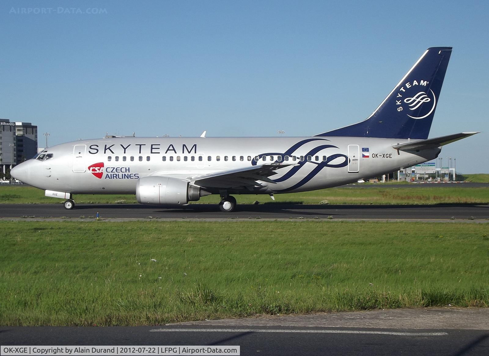 OK-XGE, 1992 Boeing 737-55S C/N 26543, Golf-Echo celebrated her 20 years in the skies by gaining her appointement as CSA's permanent embassadress by Skyteam.