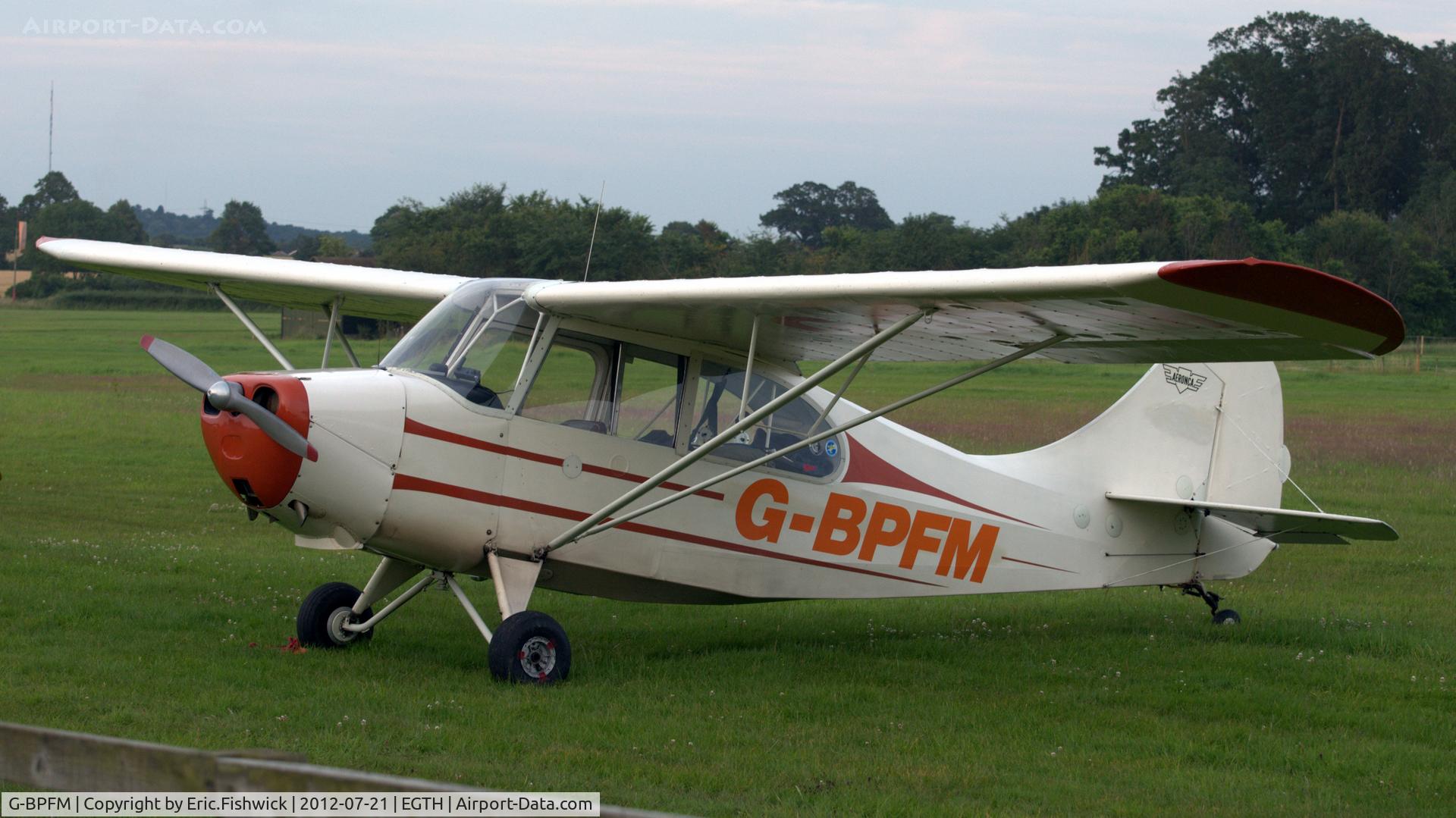 G-BPFM, 1946 Aeronca 7AC Champion C/N 7AC-4751, 3. G-BPFM at Shuttleworth Sunset Air Display, July 2012