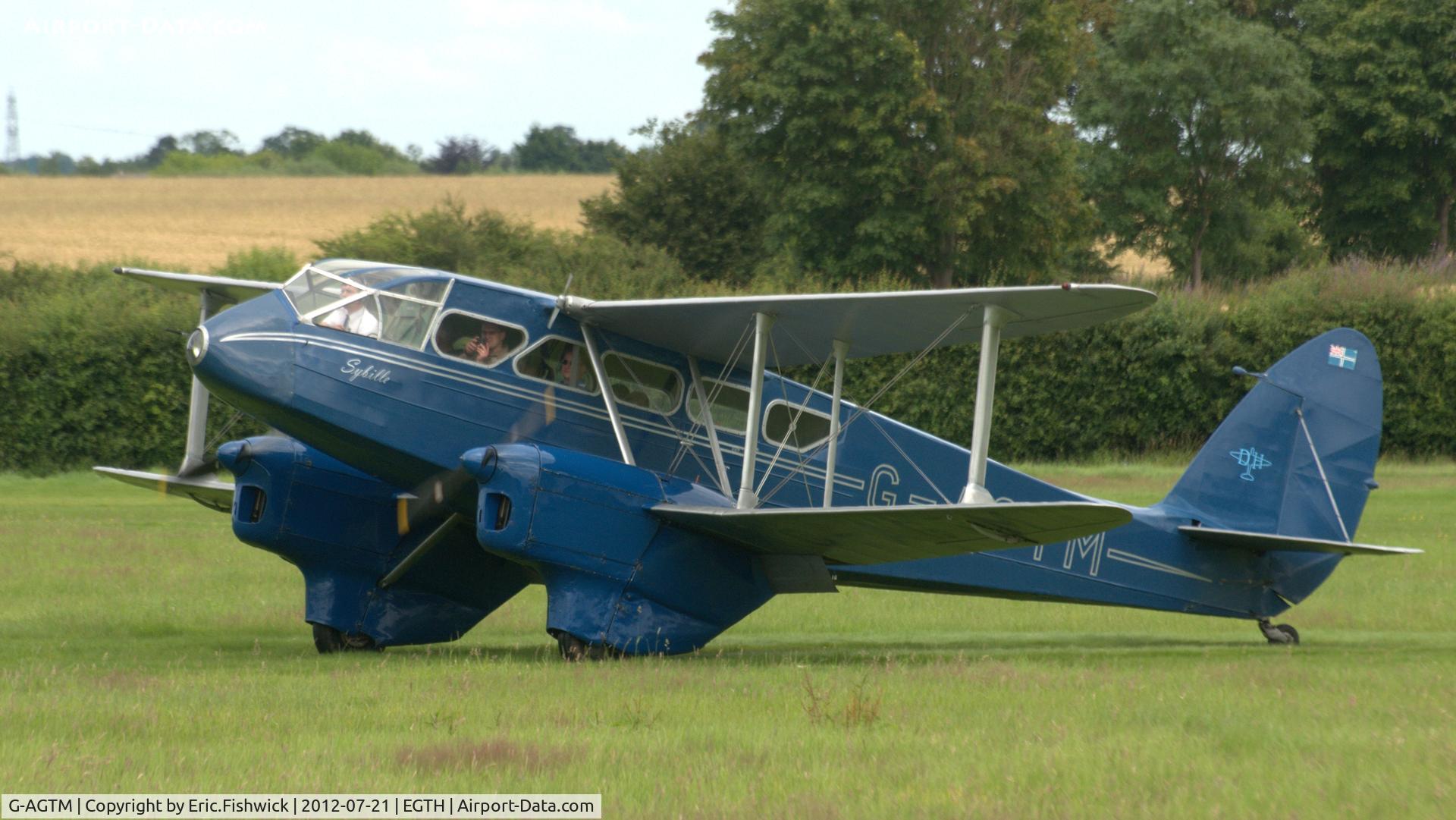 G-AGTM, 1944 De Havilland DH-89A Dominie/Dragon Rapide C/N 6746, 3. G-AGTM 'Sybille' on duty at Shuttleworth Sunset Air Display, July 2012