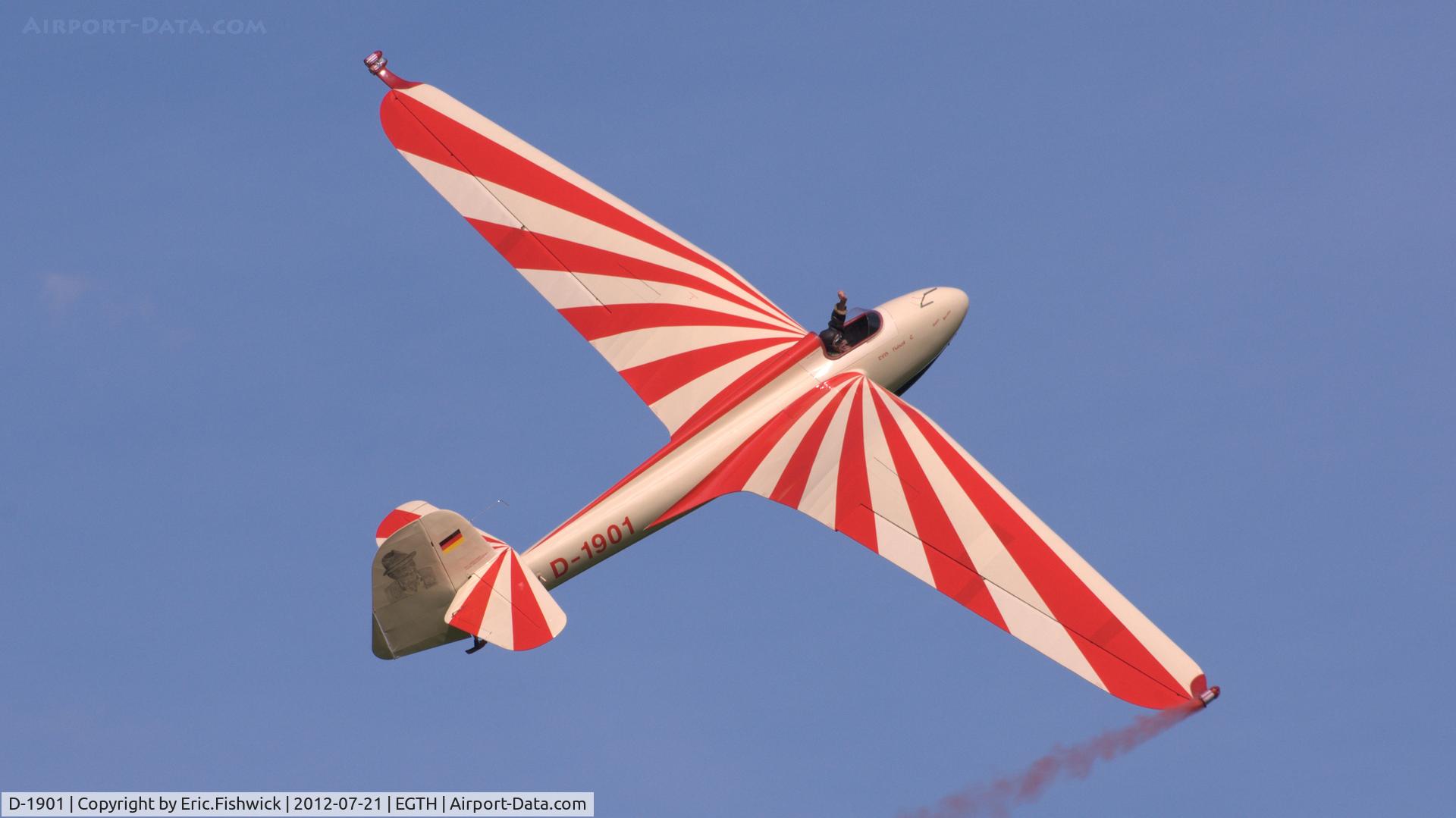 D-1901, 1963 DFS 108-53 Habicht E Replica C/N 1, 42. D-1901 on display at Shuttleworth Sunset Air Display, July 2012.
