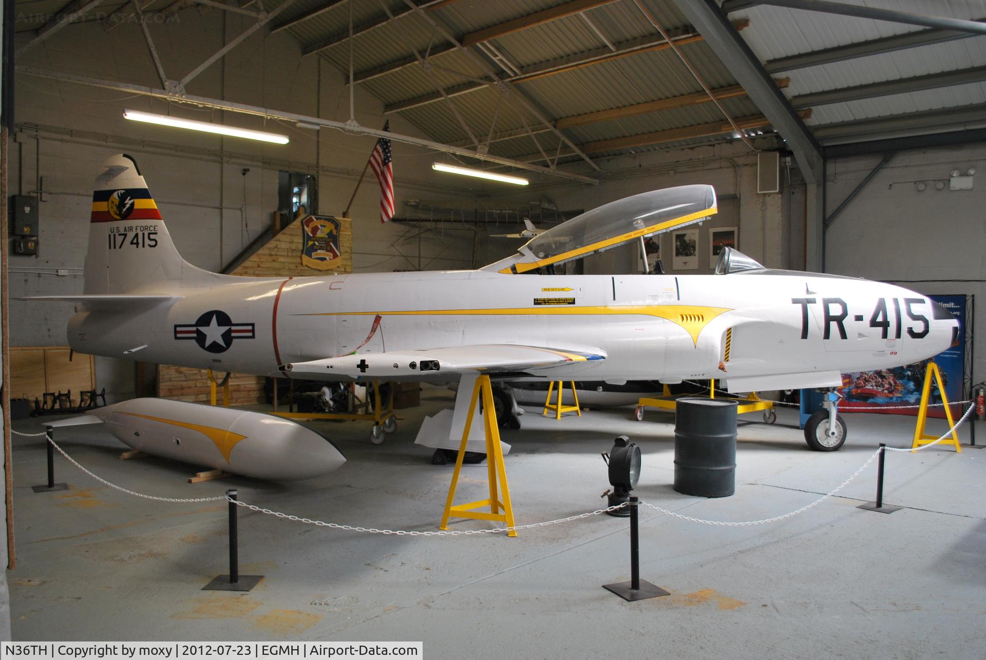 N36TH, Canadair T-33AN Silver Star 3 C/N T33-231, Canadair CT-133 Silver Star masquerading as 51-17415 of the 512th Fighter Interceptor Squadron.Now fully repainted. Ex G-BYOY