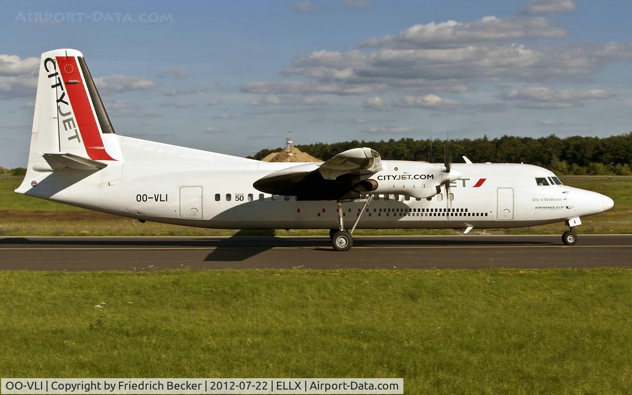 OO-VLI, 1991 Fokker 50 C/N 20226, taxying to the active