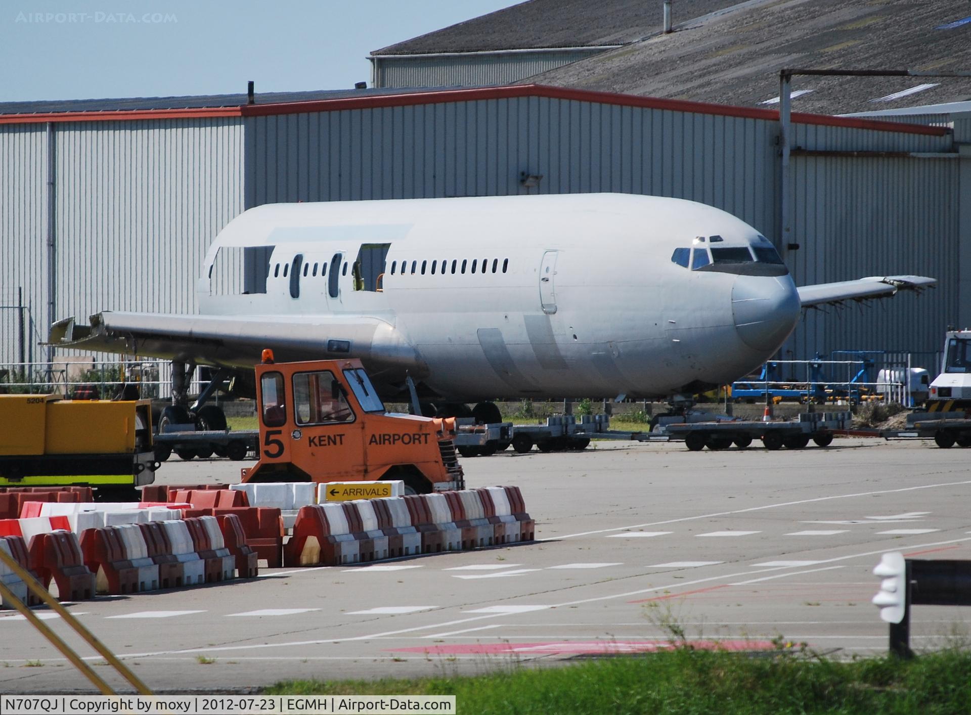 N707QJ, 1976 Boeing 707-368C C/N 21261, What's left of this B707 at Manston.