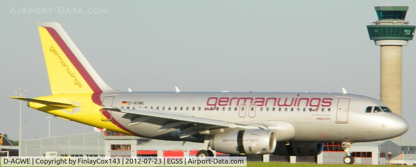 D-AGWE, 2007 Airbus A319-132 C/N 3128, Germanwings Airbus A319-132 at London Stansted