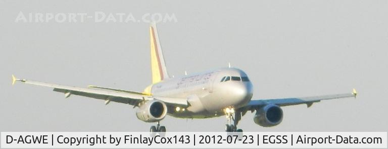 D-AGWE, 2007 Airbus A319-132 C/N 3128, Germanwings Airbus A319-132 at London Stansted