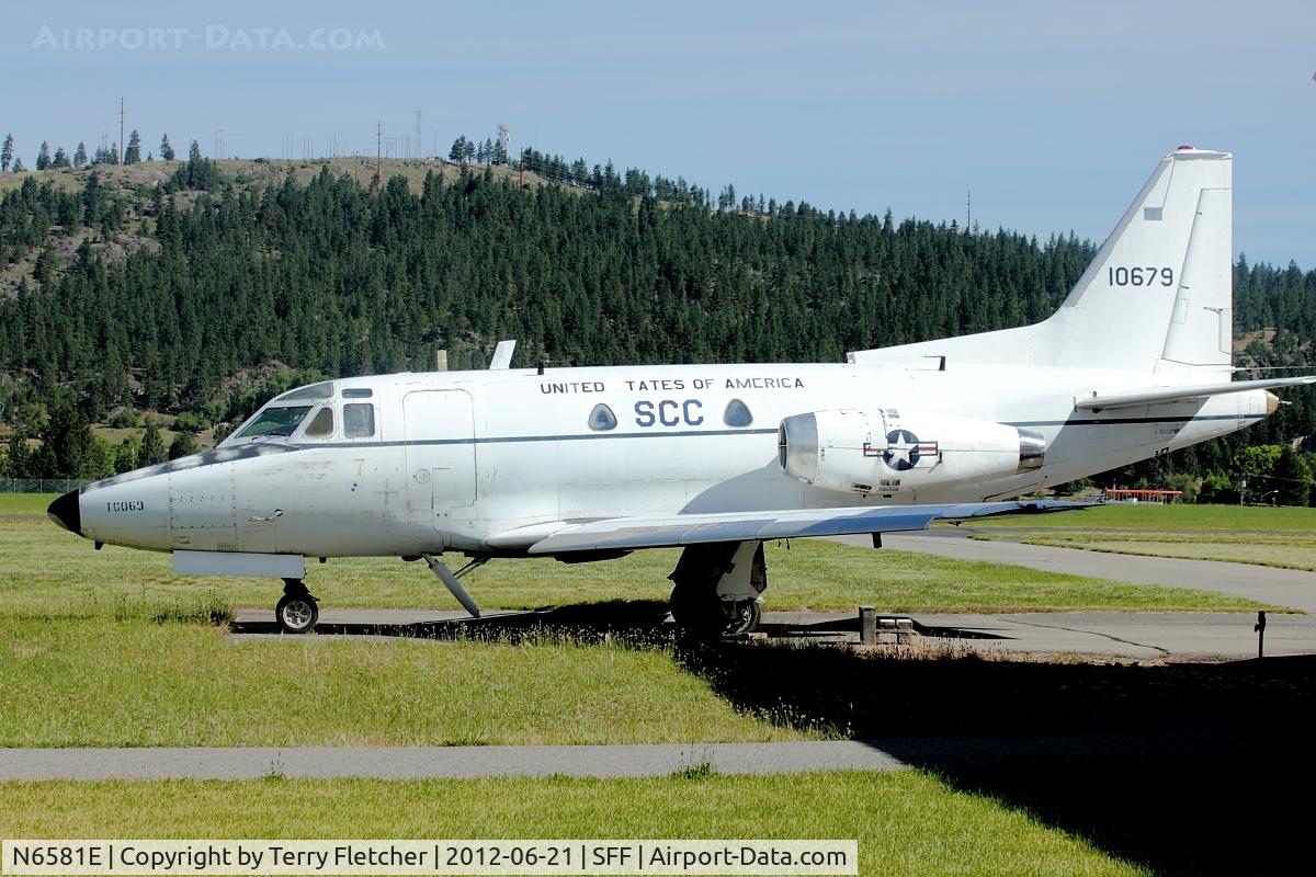 N6581E, 1961 North American CT-39A Sabreliner C/N 265-82, North American T-39A, ex USAF  61-0679 at Spokane Community College , Felts Field
