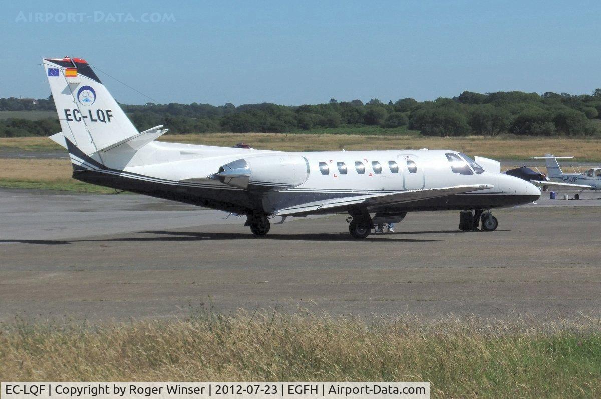 EC-LQF, 1984 Cessna S550 Citation IIS C/N S550-0007, Visiting Cessna S550 Citation II operated by Clipper National Air arrived from Barcelona.
