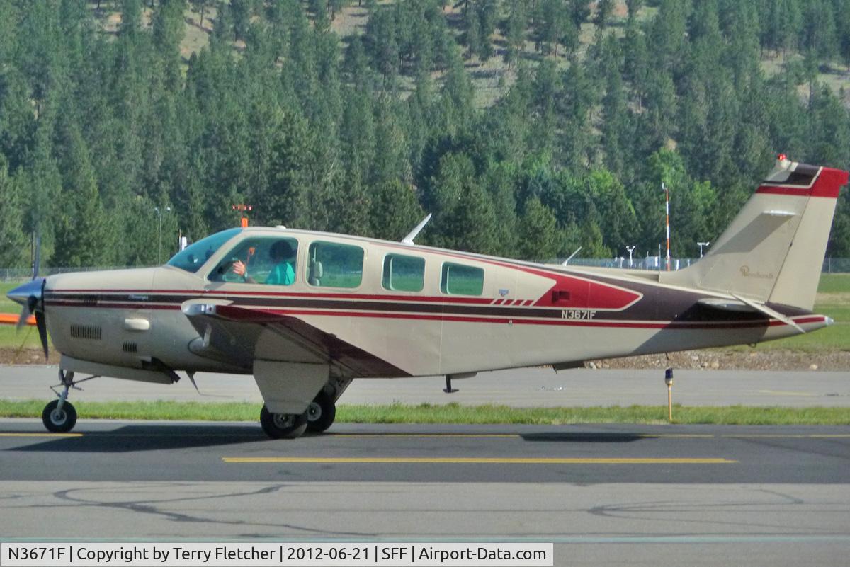 N3671F, 1980 Beech A36TC Bonanza 36 C/N EA-94, 1980 Beech A36TC, c/n: EA-94