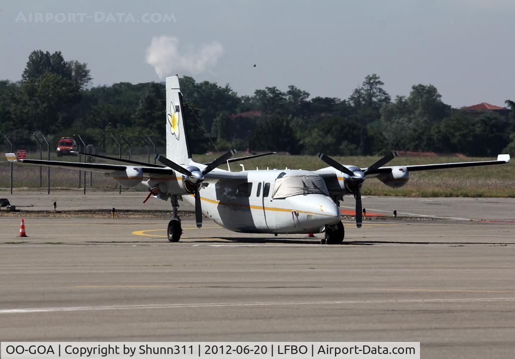 OO-GOA, 1974 Rockwell 690A Turbo Commander Turbo Commander C/N 11173, Parked at the General Aviation area...