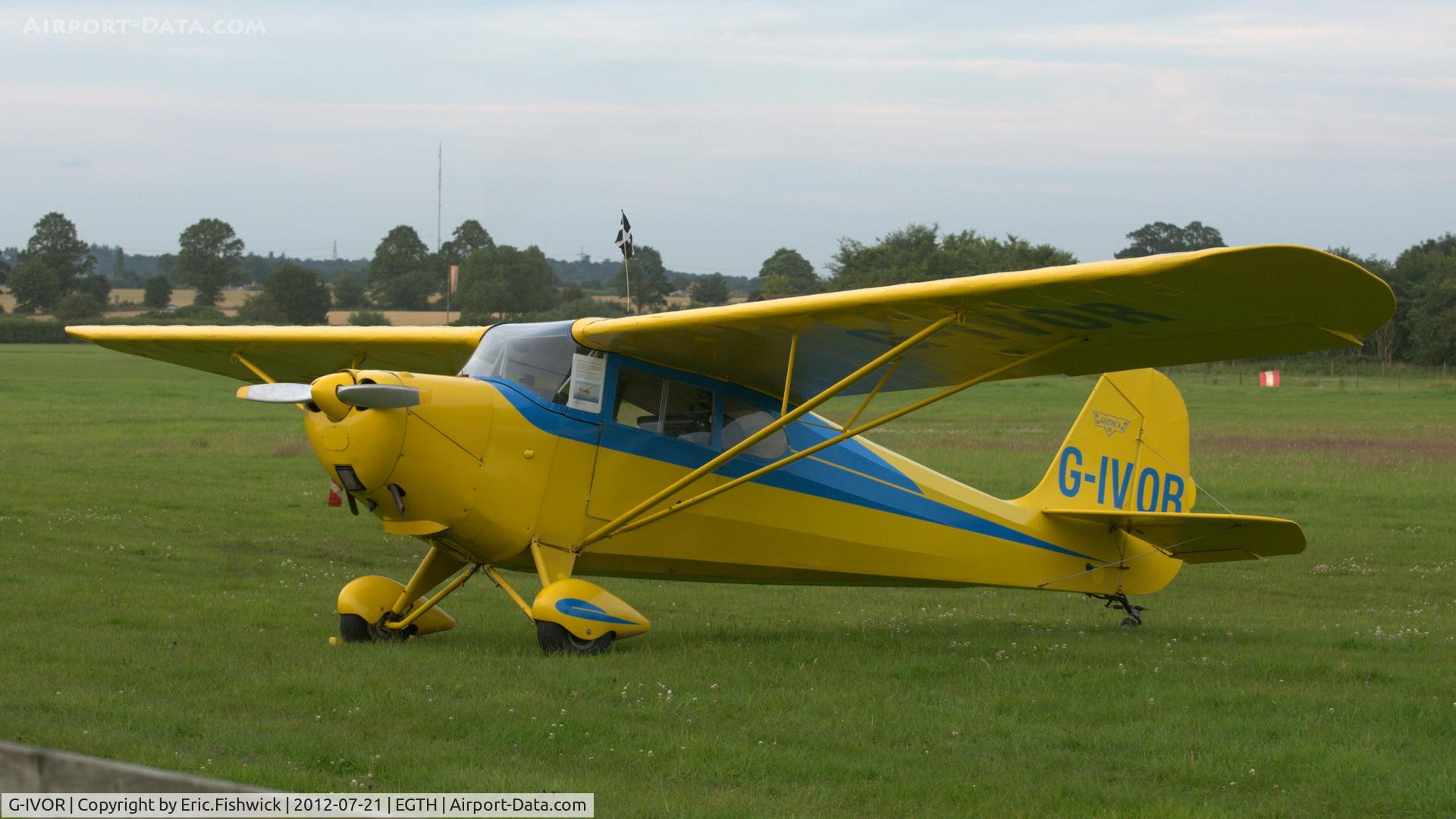 G-IVOR, 1946 Aeronca 11AC Chief Chief C/N 11AC-1035, 3. G-IVOR at Shuttleworth Sunset Air Display, July 2012