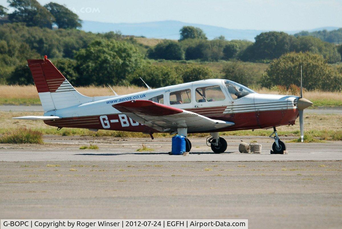G-BOPC, 1982 Piper PA-28-161 Cherokee Warrior II C/N 28-8216006, Visiting Cherokee Warrior II operated by Aeros Flight Training.