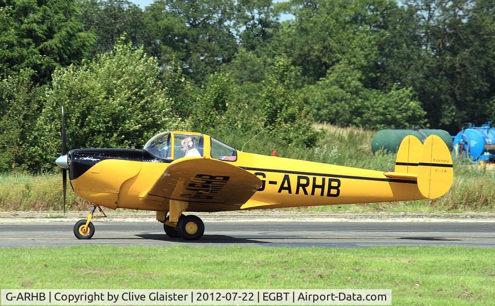 G-ARHB, 1960 Forney F-1A Aircoupe C/N 5733, Originally owned to, Thurston Engineering Ltd in April 1961 and currently in private hands since April 2003.