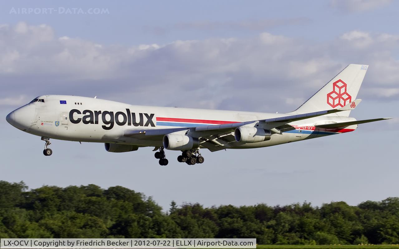 LX-OCV, 1999 Boeing 747-4R7F/SCD C/N 29731, short final RW06