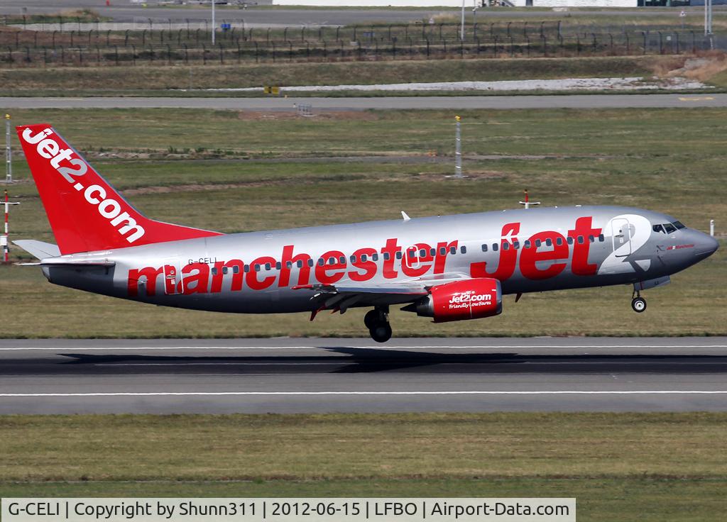 G-CELI, 1986 Boeing 737-330 C/N 23526, Landing rwy 14R