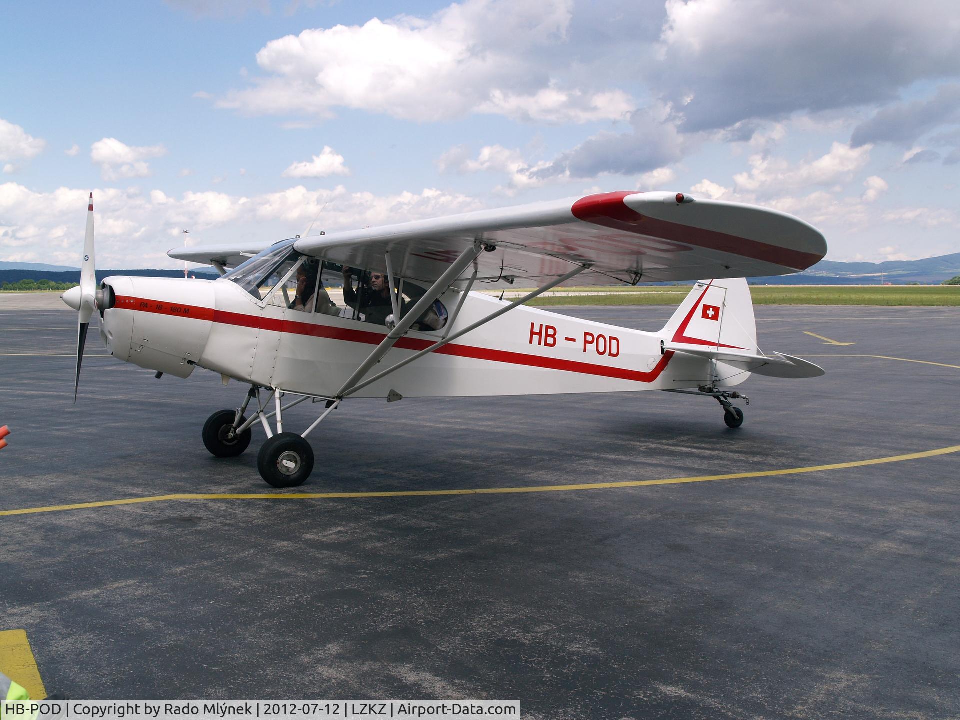 HB-POD, 1974 Piper PA-18-180M (MEC STC) C/N 18-7409045, Used Košice airport as exit point from the Schengen zone on the way to Uzhhorod, Ukraine.