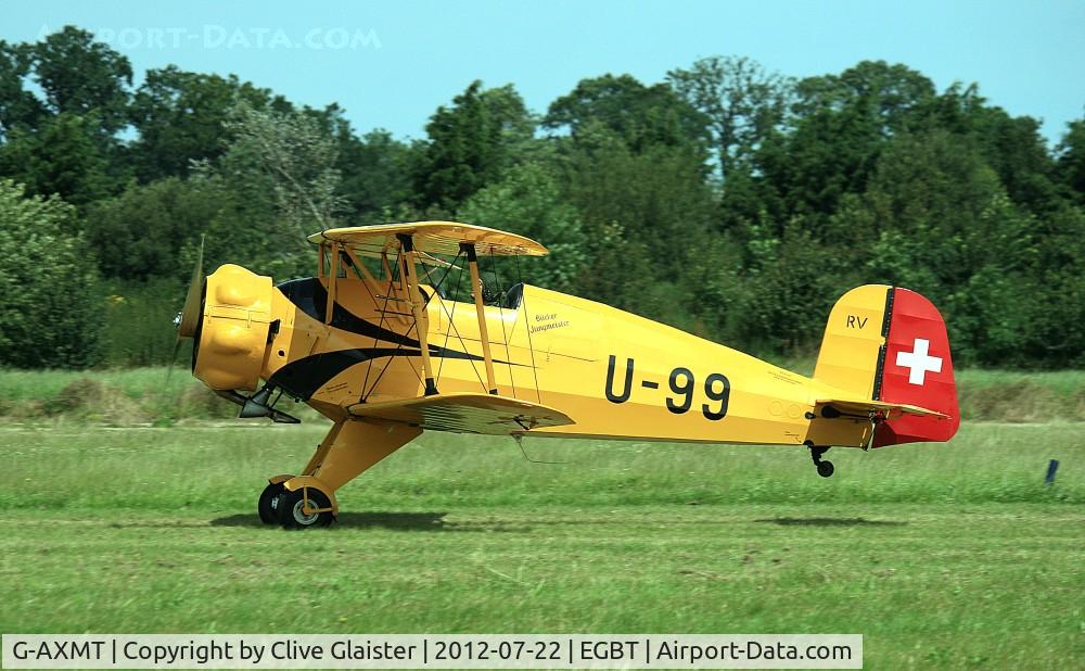 G-AXMT, 1938 Bucker Bu-133C Jungmeister C/N 46, Ex: Swiss Air Force U-99 > HB-MIY > G-AXMT > N33SJ > N133SJ > G-AXMT - Originally owned to, K.N.Rudd (Engineers) Ltd in August 1969 and currently in private hands since February 2001.