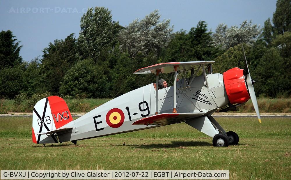 G-BVXJ, 1937 Bucker Bu-133C Jungmeister C/N E-19, Ex: Spanish National Air Force 35-9 > Spanish Air Force ES 1-9 > Spanish Air Force E 1-9 > G-BVXJ - In private hands since January 1995.