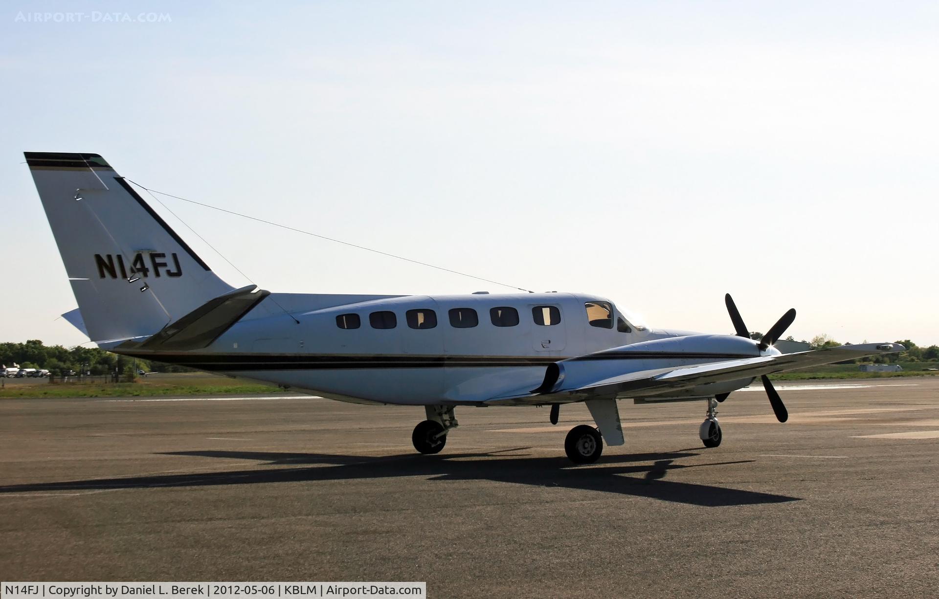 N14FJ, 1980 Cessna 441 Conquest II C/N 441-0118, This Cessna twin casts a familiar silhouette in the fading sunlight.