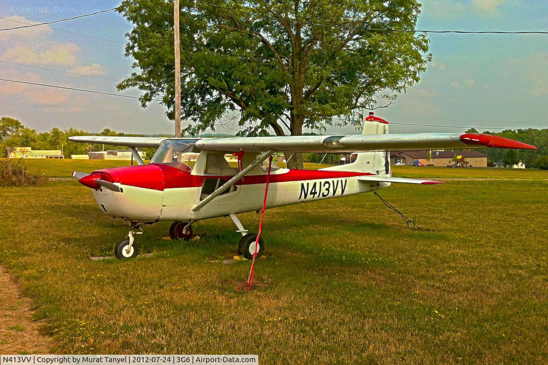 N413VV, 1963 Cessna 150D C/N 15060136, Parked at Tri-City Airport, Sebring, OH