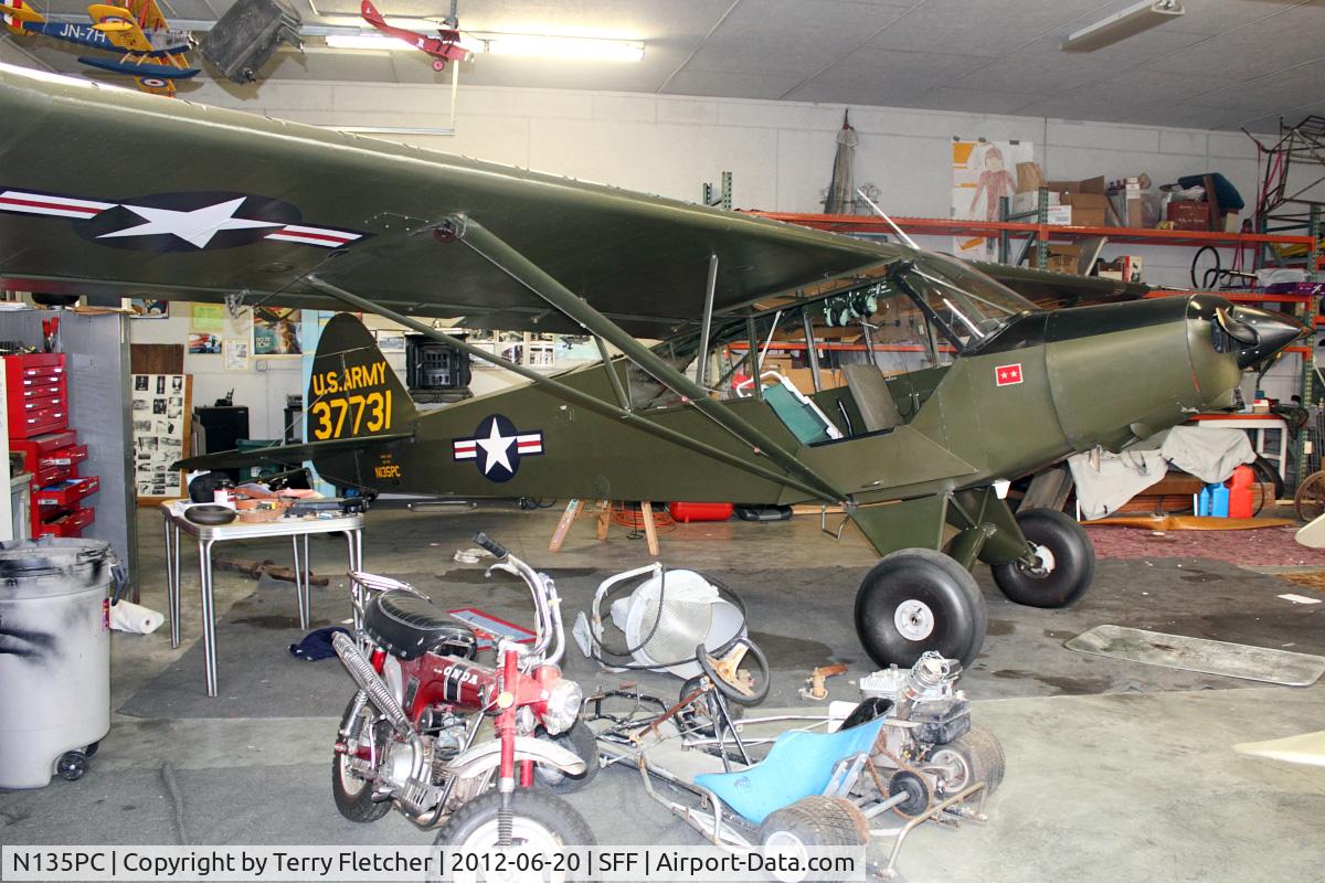 N135PC, Piper L-21B C/N 18-3351, Ex USAF 53-7731 Piper L-21B at Spokane Felts Field
