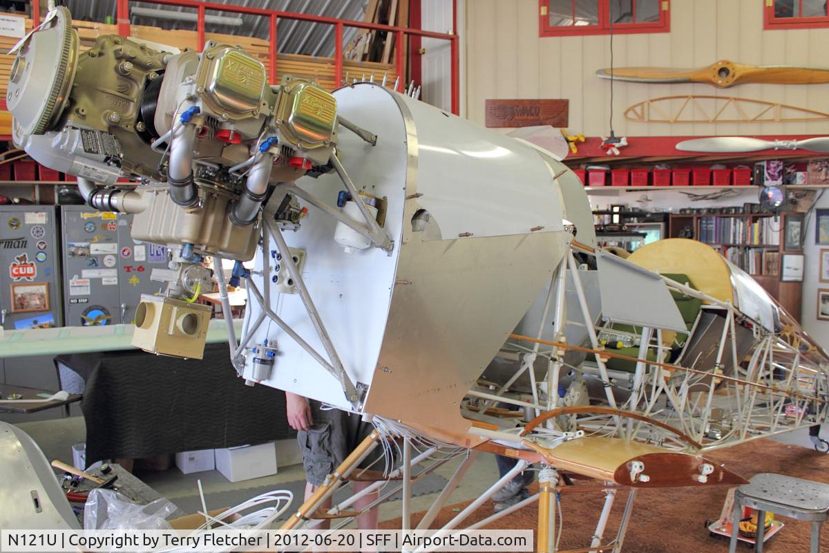 N121U, 1947 Aero C-104 C/N 215, 1947 Bucker-jungmann C-104, c/n: 215 under restoration at Spokane Felts Field