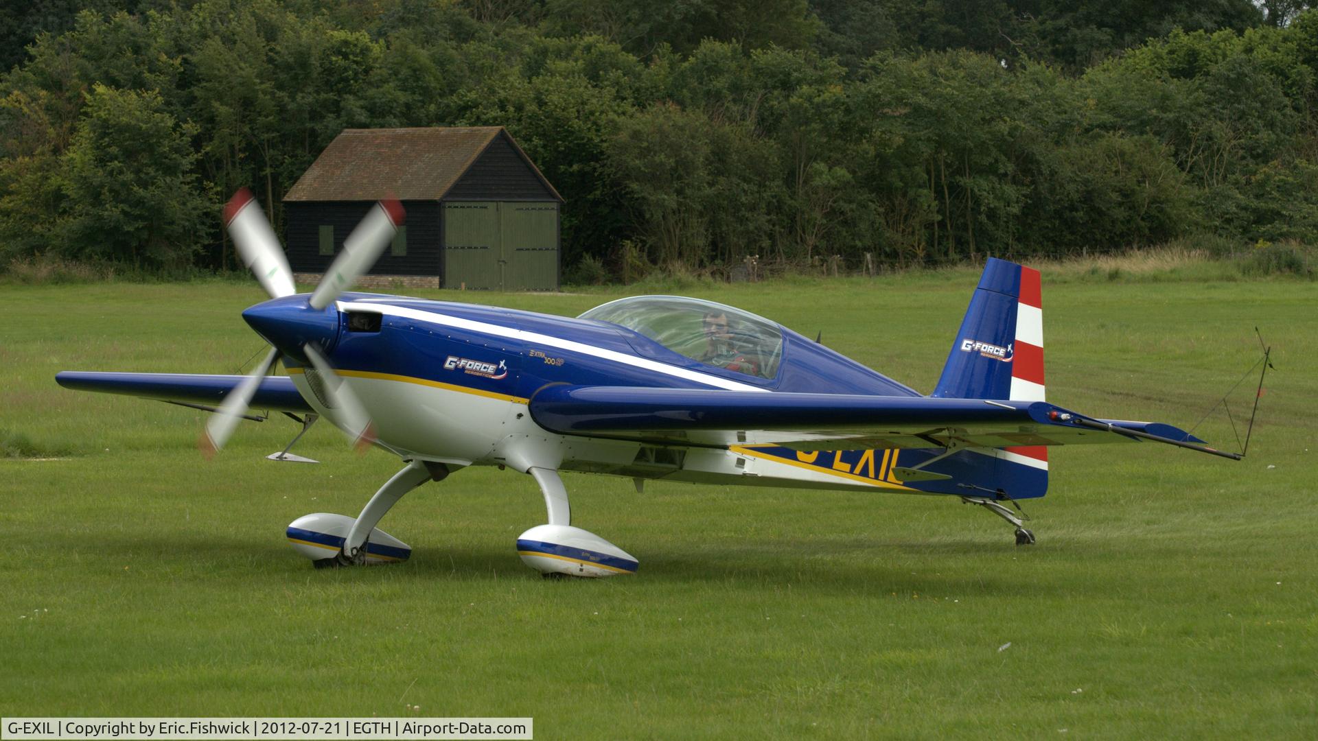 G-EXIL, 2010 Extra EA-300S C/N 1036, 3. G-EXIL at Shuttleworth Sunset Air Display, July 2012