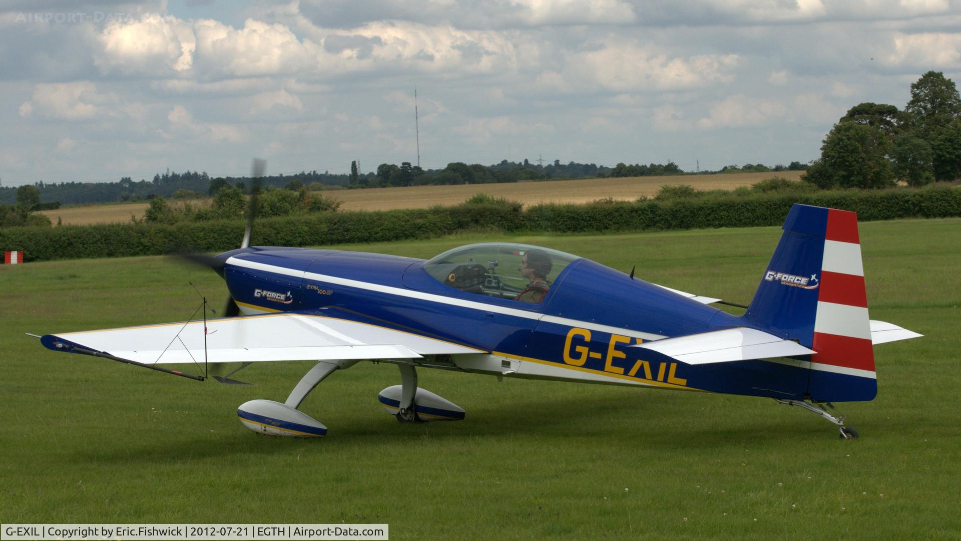 G-EXIL, 2010 Extra EA-300S C/N 1036, 1. G-EXIL at Shuttleworth Sunset Air Display, July 2012