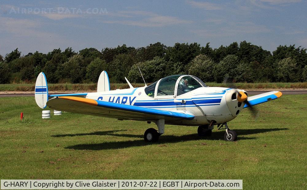 G-HARY, 1966 Alon A-2 Aircoupe C/N A-188, Ex: N3688F > G-ATWP > G-HARY - Once owned to, West London Aero Services Ltd in January 1968 as G-ATWP and currently in private hands since September 2006 as G-HARY.