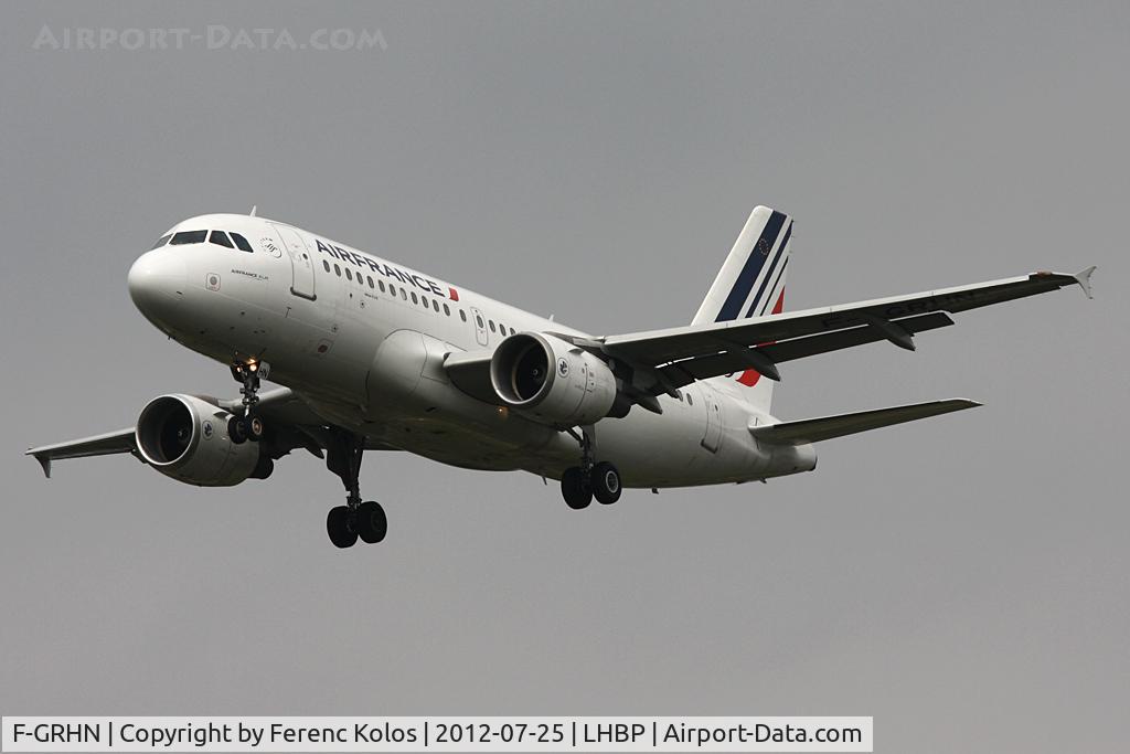 F-GRHN, 2000 Airbus A319-111 C/N 1267, Ferihegy