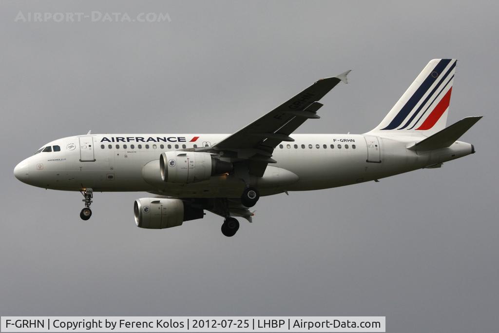 F-GRHN, 2000 Airbus A319-111 C/N 1267, Ferihegy