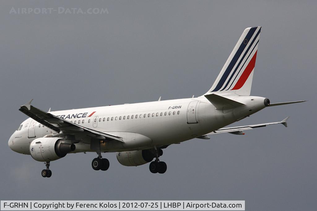 F-GRHN, 2000 Airbus A319-111 C/N 1267, Ferihegy