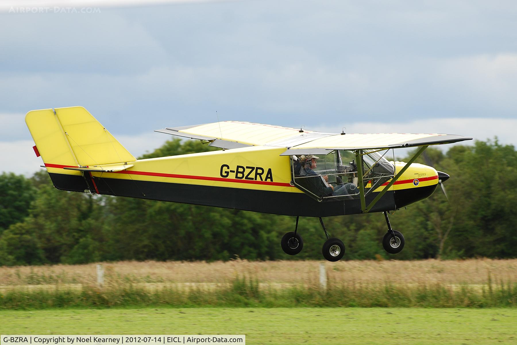 G-BZRA, 2001 Rans S-6ES Coyote II C/N PFA 204-13683, Landing at the Clonbullogue Fly-in July 2012