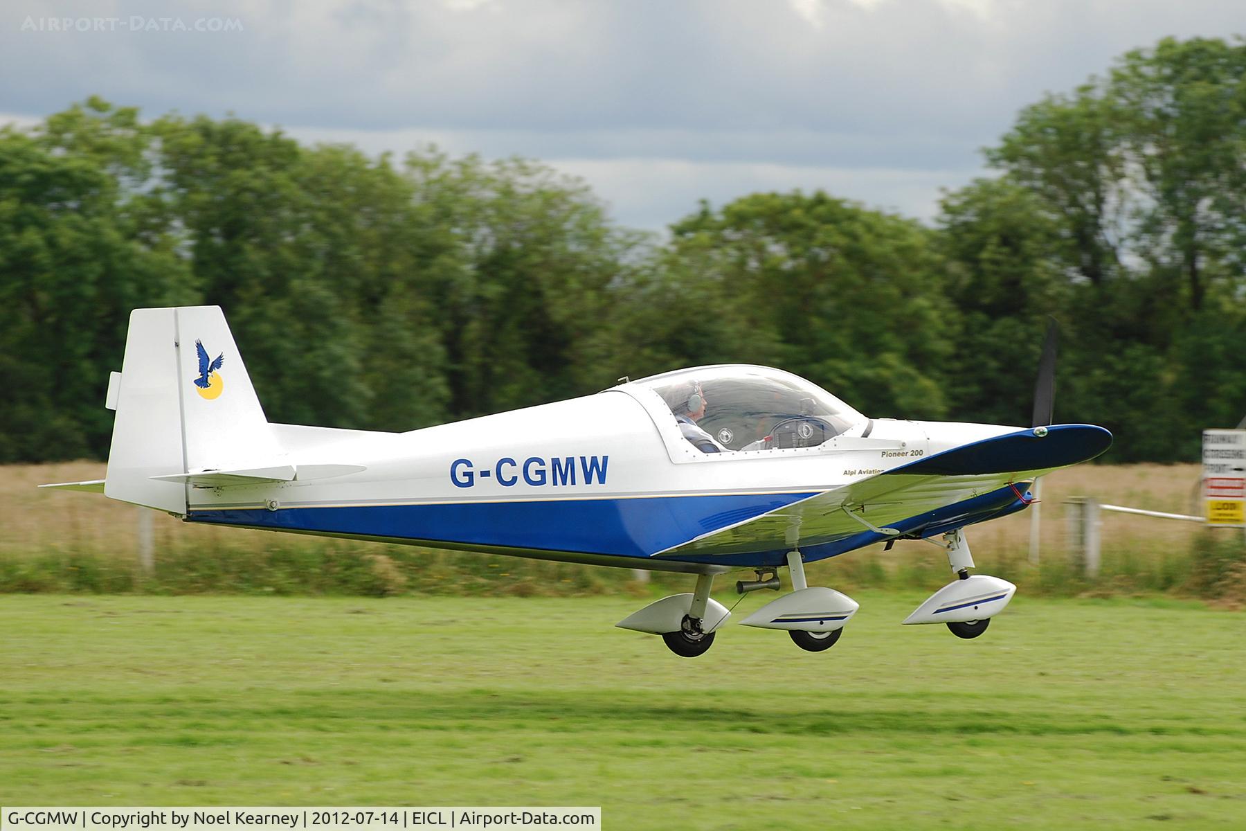 G-CGMW, 2010 Alpi Aviation Pioneer 200-M C/N LAA 334-14958, Landing at the Clonbullogue Fly-in July 2012