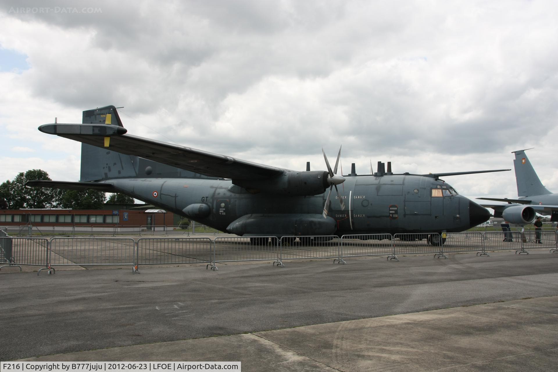 F216, Transall C-160G Gabriel C/N 219, on display at Evreux