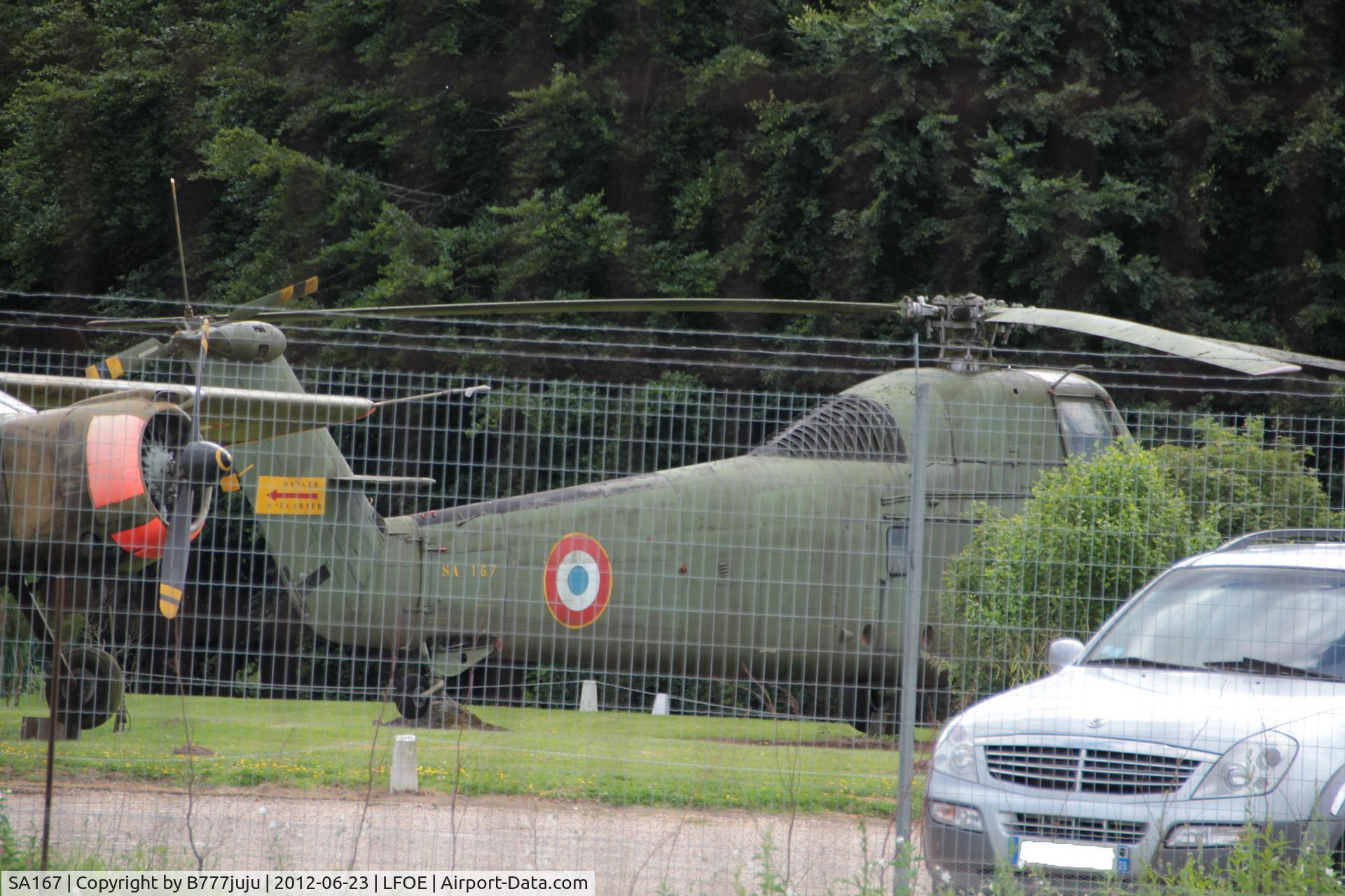 SA167, Sikorsky H-34A Choctaw C/N SA167, on display at Evreux