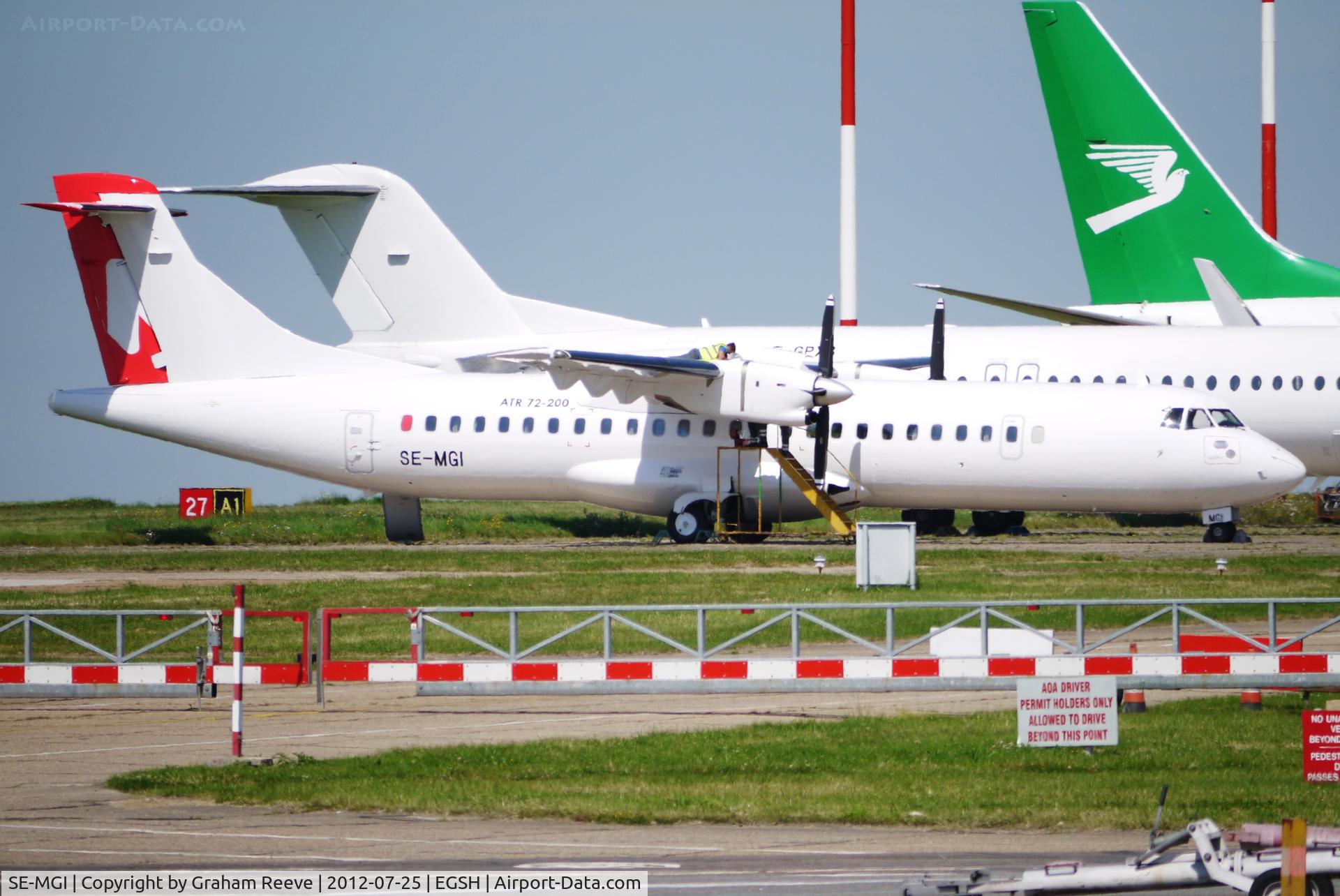 SE-MGI, 1991 ATR 72-202 C/N 241, Parked in the sun.