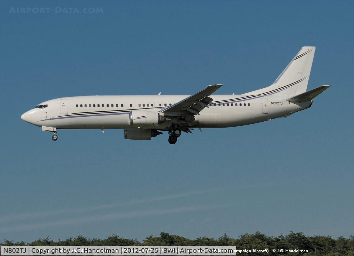 N802TJ, 1990 Boeing 737-4B7 C/N 24874, near touch down @BWI