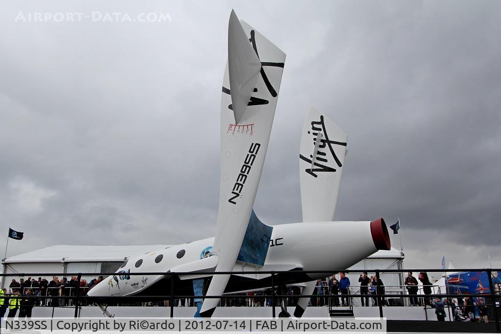 N339SS, Scaled Composites 339 C/N 001, Farnborough 2012, Virgin Galactic static exhibit.