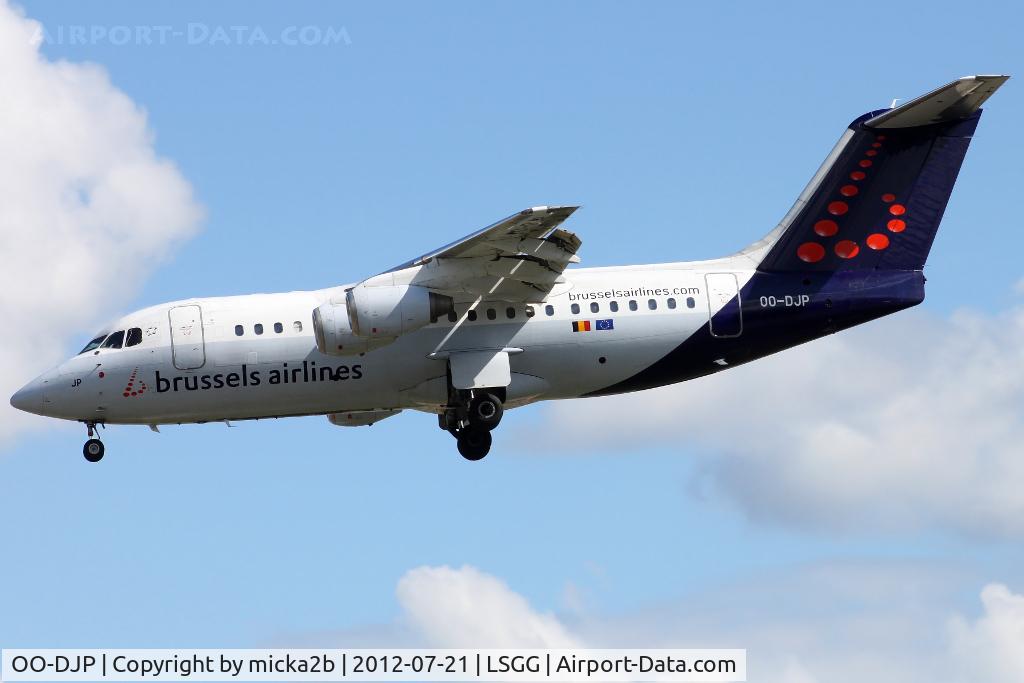 OO-DJP, 1996 British Aerospace Avro 146-RJ85 C/N E.2287, Landing in 03 from Bruxelles