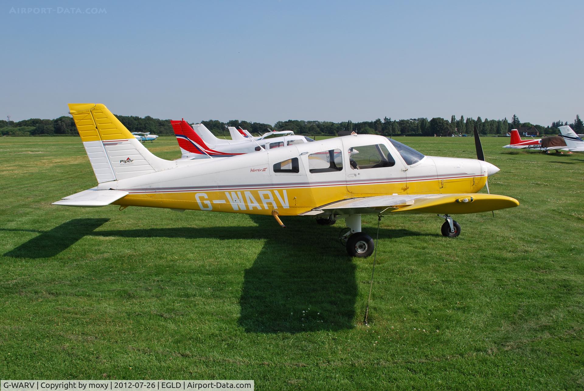 G-WARV, 1998 Piper PA-28-161 Cherokee Warrior III C/N 2842036, Cherokee Warrior III at Denham. Ex N41247