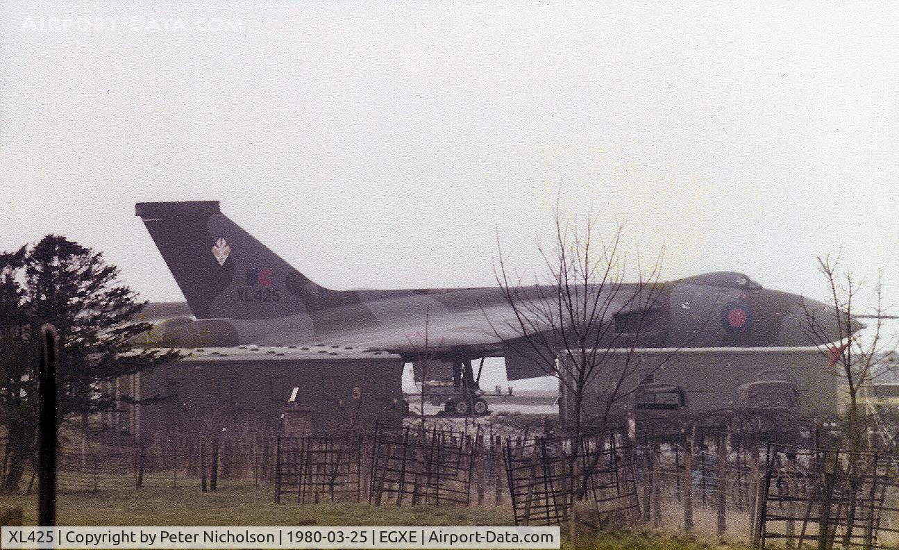 XL425, 1962 Avro Vulcan B.2 C/N Set 43, Vulcan B.2 of 617 Squadron on dispersal at RAF Leeming in March 1980.