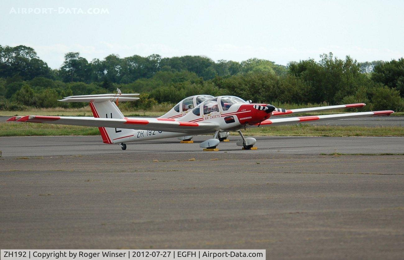 ZH192, Grob G-109B Vigilant T1 C/N 6541, Temporary deployment to Swansea Airport for RAF Cosford based 633 Squadron VGS motorized glider coded UE. In company with ZH185 coded TX.