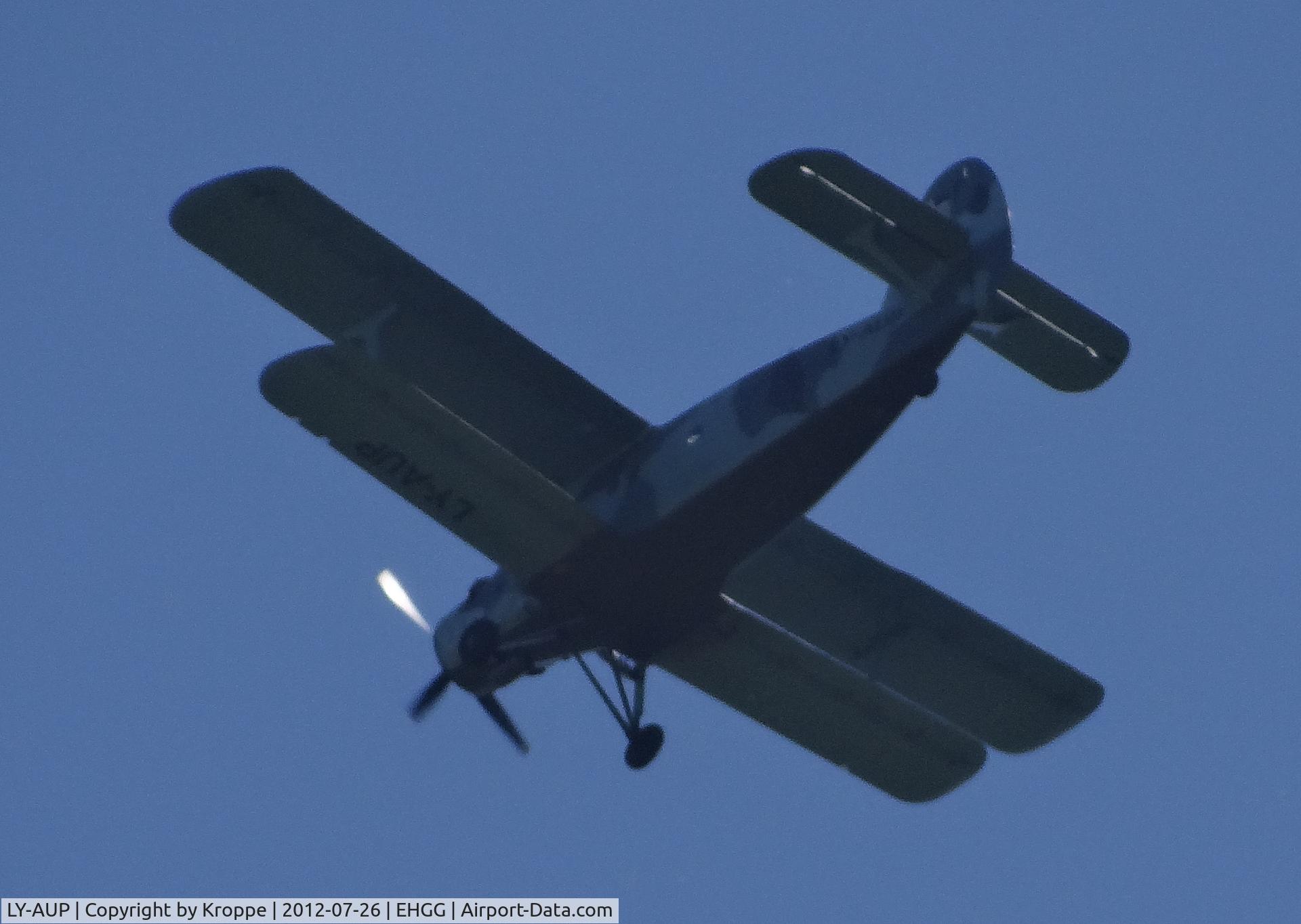 LY-AUP, 1984 Antonov An-2R C/N 1G206-49, 26-07-2012 13.55 going over Groningen north... @ fotolog.