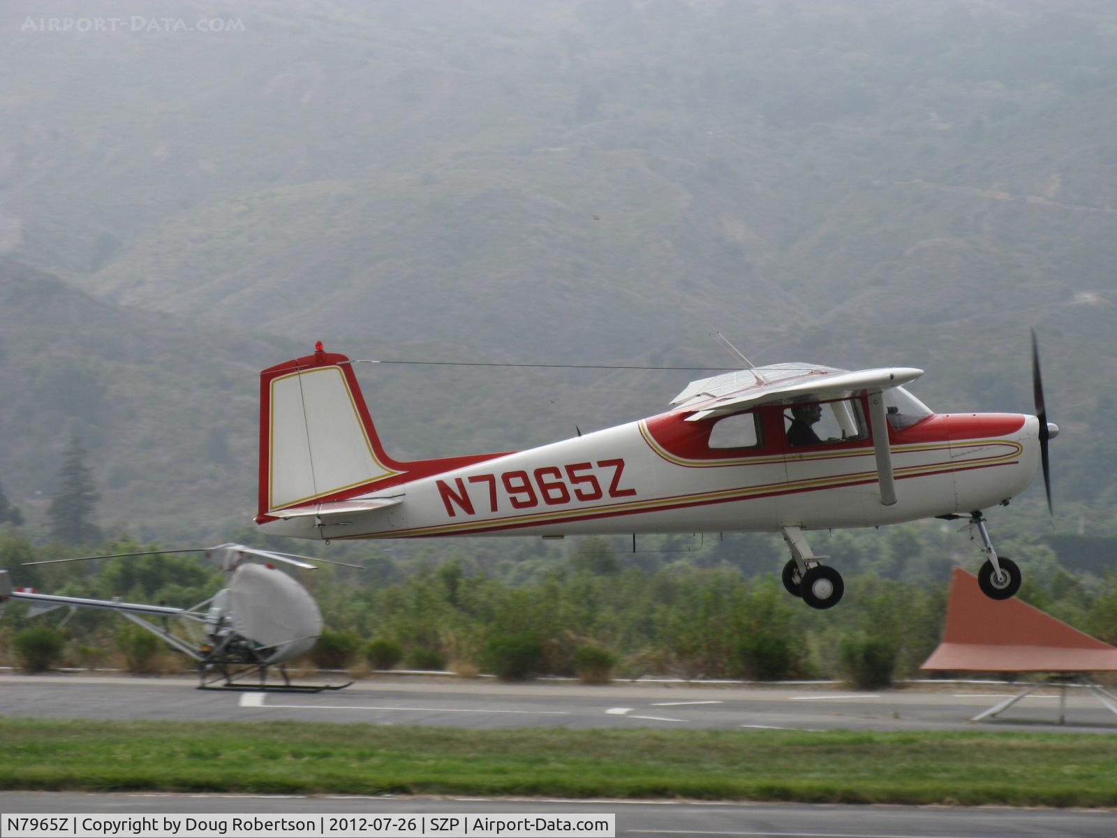 N7965Z, 1963 Cessna 150C C/N 15060065, 1963 Cessna 150C, Continental O-200 100 Hp, takeoff climb Rwy 22
