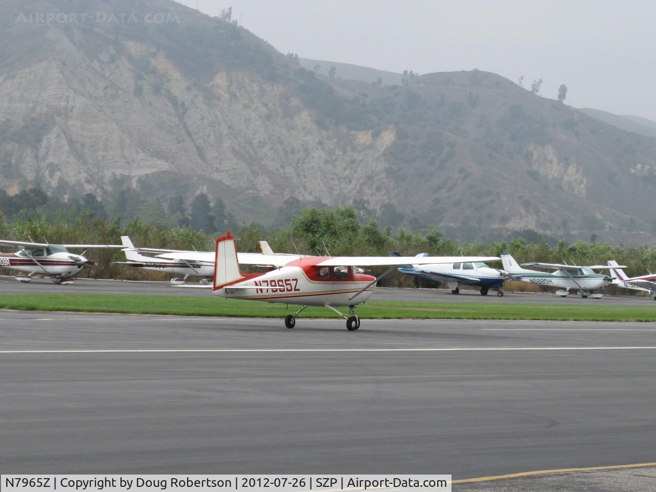 N7965Z, 1963 Cessna 150C C/N 15060065, 1963 Cessna 150C, Continental O-200 100 Hp, another landing roll Rwy 22
